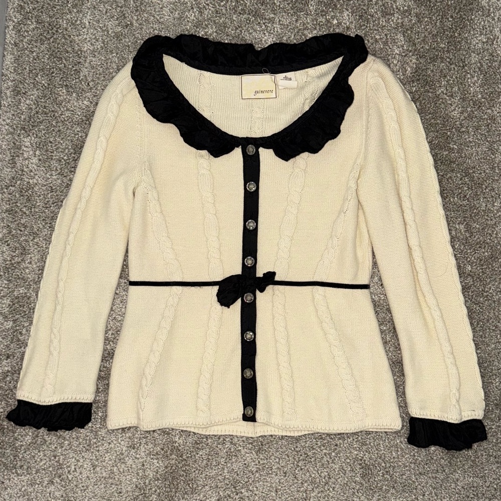 Anthropologie Guinevere White Sweater Blouse